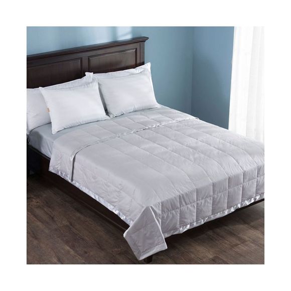 puredown Bedding Puredown Lightweight Down Blanket With Satin Weave